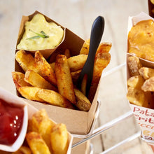 Cargar imagen en el visor de la galería, Cono Kraft con espacio para Salsa 16,5x19,5cm