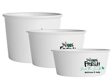 Cargar imagen en el visor de la galería, Tapa Cúpula Cerrada para Tarrina Helado Blanca/Kraft 180 y 240ml