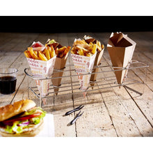 Cargar imagen en el visor de la galería, Cono Kraft con espacio para Salsa 16,5x19,5cm