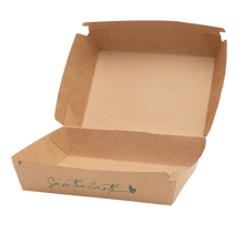 Cargar imagen en el visor de la galería, Caja Kraft Hamburguesa + Patatas 22,5x18x9cm (200 unid/caja) (exclusivo online)