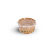 Load image into Gallery viewer, Kraft Cardboard Tubs/Gravy Boats + Lid 60ml