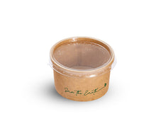 Load image into Gallery viewer, Kraft Cardboard Tubs/Gravy Boats + Lid 60ml