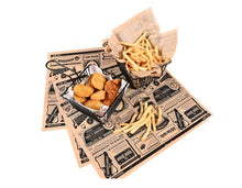Cargar imagen en el visor de la galería, Papel Antigrasa Anuncios Kraft 20x25cm (500 unid/pack)