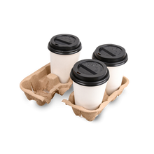 Load image into Gallery viewer, Divisible Cup Holder Tray - Natural Fiber - 2/4 glasses