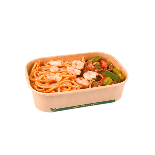 Tapa Cartón para Envase Microondable Kraft 500/750/1000ml