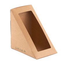 Cargar imagen en el visor de la galería, Caja Sándwich Doble con Ventana 123 x 123 x 72 mm (400 unid/caja)-(exclusivo online)