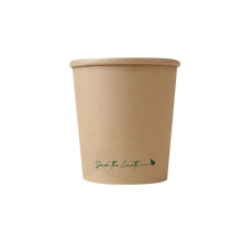 Load image into Gallery viewer, 12 oz Kraft 350 ml round container with PP lid (300 units/box)