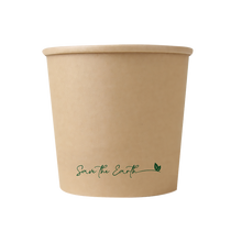 Load image into Gallery viewer, 26 oz Kraft 750 ml round container with PP lid (300 units/box)