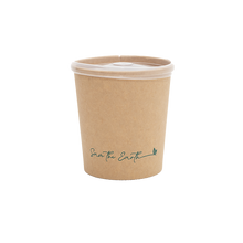 Load image into Gallery viewer, 16 oz Kraft 450 ml round container with PP lid (300 units/box)