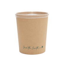 Load image into Gallery viewer, 32 oz Kraft 1000 ml round container with PP lid (300 units/box)