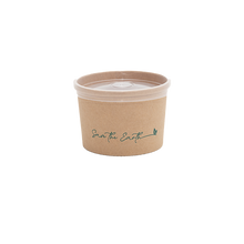 Load image into Gallery viewer, 8 oz Kraft 250 ml round container with PP lid (300 units/box)