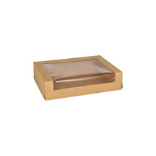 Cargar imagen en el visor de la galería, Cajas para Sushi 19,5 x 14 x 4,5 cm con ventana de PLA (25 unid/pack)