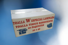 Load image into Gallery viewer, Toalleta Tissue 2 capas -plegado W- 20paq. 100uds. (2000 ud/caja) (exclusivo online)