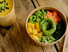 Load image into Gallery viewer, 16 oz Kraft 450 ml round container with PP lid (300 units/box)