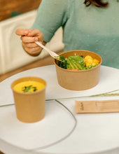 Load image into Gallery viewer, Cardboard Tureen + Kraft Lid 750ml (Combo) - 26oz (300 units/box)