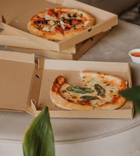 Carica l'immagine nel visualizzatore di Gallery, Scatola per pizza Kraft 26x26x3,5 cm