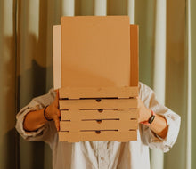 Carica l'immagine nel visualizzatore di Gallery, Scatola per pizza Kraft 26x26x3,5 cm