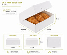 Cargar imagen en el visor de la galería, Caja Pastelería 16x13,5x6cm