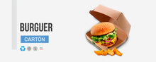 Cargar imagen en el visor de la galería, Caja Kraft Hamburguesa Gigante 17x17x8cm