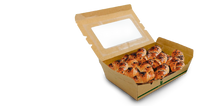 Cargar imagen en el visor de la galería, Caja Kraft con Ventana 1600ml (18x12x5cm)