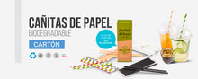 Cargar imagen en el visor de la galería, Pajitas Papel Kraft Variado Enfundadas 8mm x 23cm (Gruesas) (2500 unid/caja)(exclusivo online)