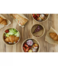 Carica l'immagine nel visualizzatore di Gallery, Insalatiera in cartone Kraft + coperchio 1000 ml (combo) - 34 once