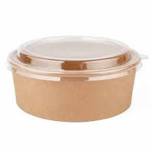 Carica l'immagine nel visualizzatore di Gallery, Insalatiera in cartone 1000 ml + coperchio antiappannamento in rPET (200 unità/scatola)