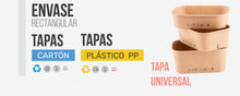 Cargar imagen en el visor de la galería, Tapa Transparente para Envase Microondable Kraft 500/750/1000ml