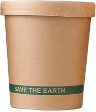 Load image into Gallery viewer, Cardboard Tureen + Kraft Lid 750ml (Combo) - 26oz (300 units/box)