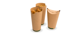 Cargar imagen en el visor de la galería, Vaso cerrado Kraft para Fritos 16*6cm (500 unid/caja) (exclusivo online)