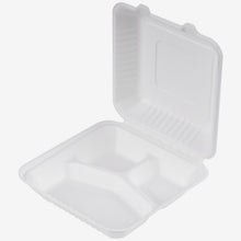 Cargar imagen en el visor de la galería, Envase Caña de Azúcar - 3 compartimentos. 24x23x5cm, 1200 ml