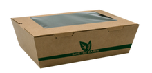 Cargar imagen en el visor de la galería, Caja Kraft con Ventana 1600ml (18x12x5cm)