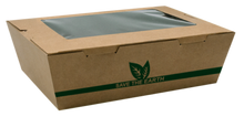 Cargar imagen en el visor de la galería, Caja Kraft con Ventana 2100ml (19,5x14x6,5cm)
