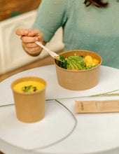 Load image into Gallery viewer, Cardboard Tureen + Kraft Lid 350ml (Combo) - 12oz