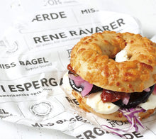 Load image into Gallery viewer, White/Kraft Greaseproof Paper Printed in 1 Ink 28x31cm - 3000 units