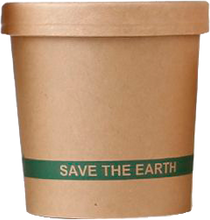 Load image into Gallery viewer, Cardboard Tureen + Kraft Lid 350ml (Combo) - 12oz