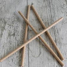 Cargar imagen en el visor de la galería, Pajitas Papel Kraft 6mm x 20cm (Delgadas) (pack con 100 unid/ caja con 6000 unid)