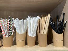 Cargar imagen en el visor de la galería, Pajitas Papel Kraft 6mm x 20cm (Delgadas) (pack con 100 unid/ caja con 6000 unid)