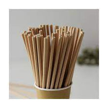 Cargar imagen en el visor de la galería, Pajitas Papel Kraft 6mm x 20cm (Delgadas) (pack con 100 unid/ caja con 6000 unid)