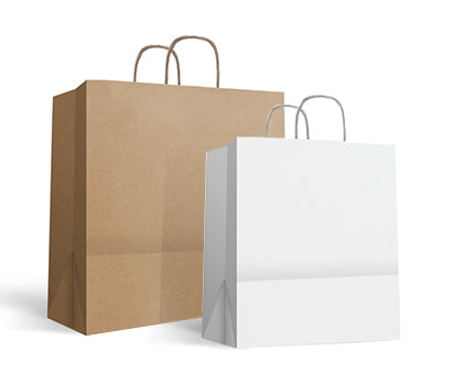 Bolsa Blanca Asa Rizada S 100gsm (27+14x32cm)-(250 unid/caja)-(exclusivo online)