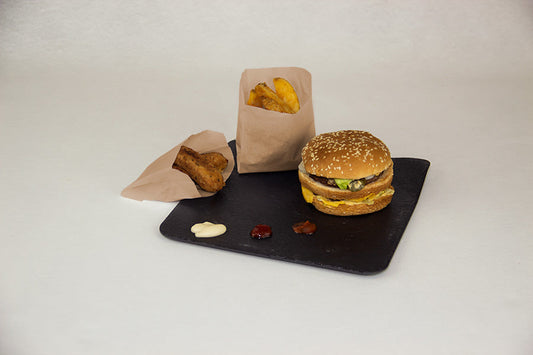 Bolsa Antigrasa Kraft para Patatas/Empanadas/Fritos 9+5x13cm
