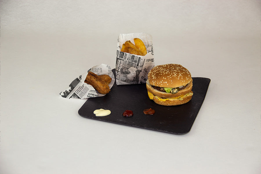 Newspaper Anti-Grease Bag for Potatoes/Fried Fries 9+5x13cm