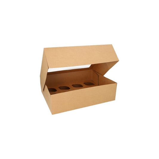 Cajas cupcakes 35 x 27 x 10 cm con ventana de PLA (para 12 cupcakes) (25 unid/pack)