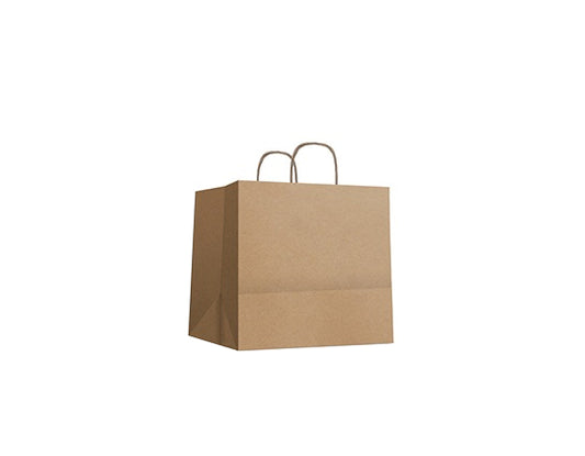 Bolsa Kraft Asa Rizada L 110gsm (32+21x32cm)