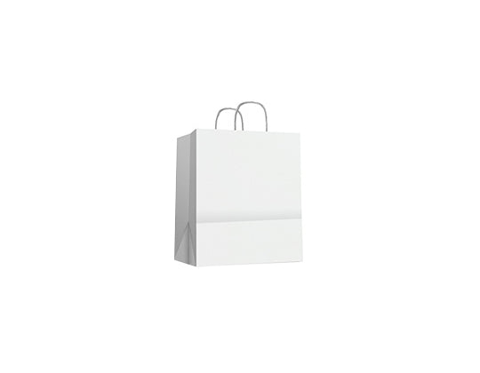 Bolsa Blanca Asa Rizada S 100gsm (27+14x32cm)-(250 unid/caja)-(exclusivo online)
