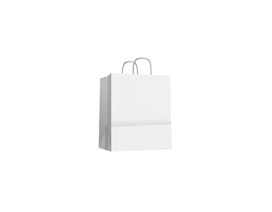 Bolsa Blanca Asa Rizada S 100gsm (27+14x32cm)-(250 unid/caja)-(exclusivo online)
