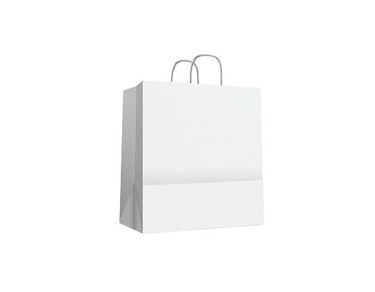 Bolsa Blanca Asa Rizada XL 120gsm (46+16x49cm)-(250 unid/caja)-(exclusivo online)