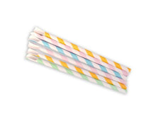 Cargar imagen en el visor de la galería, Pajitas Cartón Colores con Cuchara 8mm x 20cm (Gruesas) (5000 unid/caja) (exclusivo online)
