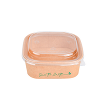Load image into Gallery viewer, Square Salad Bowl 500 ml + rPET Lid (200 units/box)

