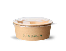 Cargar imagen en el visor de la galería, Ensaladera Cartón 750 ml + Tapa rPET Antivaho
